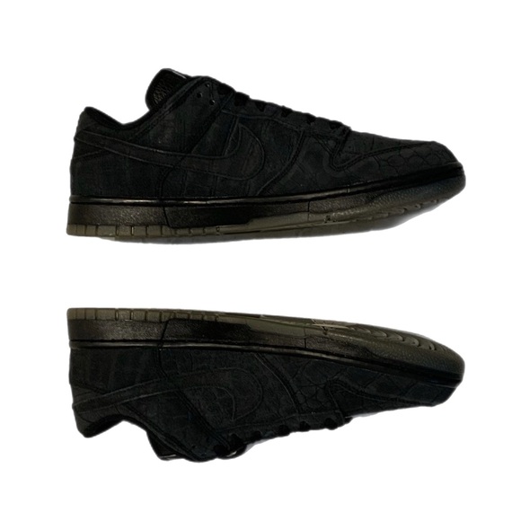Nike By You Dunk Low Black Suede Size 10.5 No Box Top - Picture 6 of 6